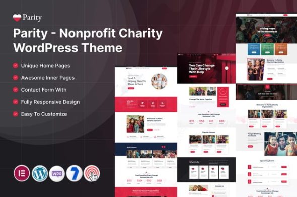 Parity 7.0 – Nonprofit Charity WordPress Theme