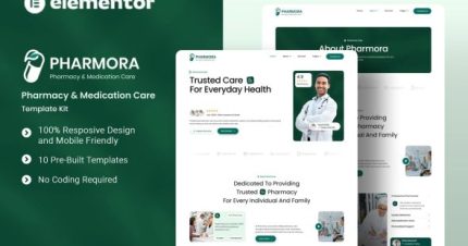 Pharmora - Pharmacy & Medication Care Elementor Template Kit