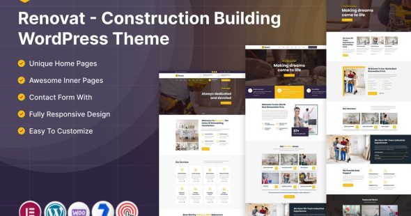Renovat - Construction Building WordPress Theme