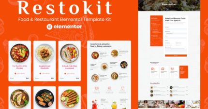 Restokit - Food & Restaurant Elementor Template Kit