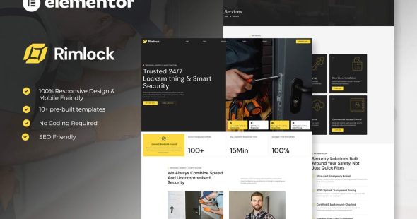 Rimlock - Locksmith & Key Maker Service Elementor Template Kit
