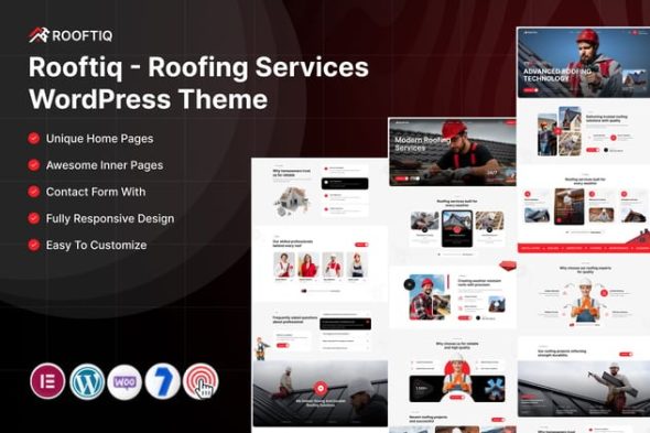 Rooftiq 1.0 – Roofing Services WordPress Theme