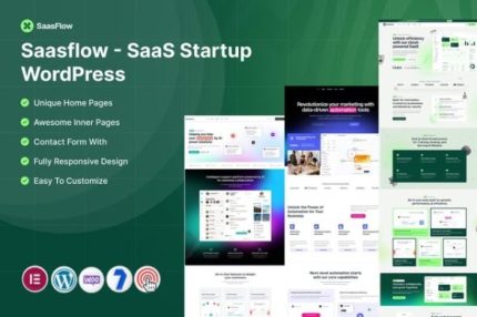Saasflow - SaaS Startup Wordpress Theme