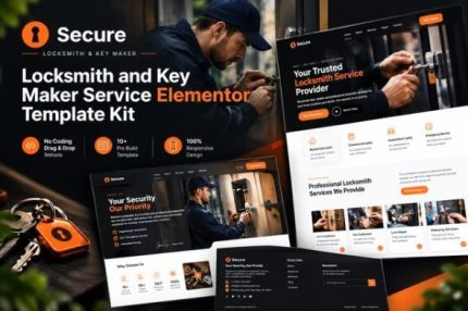 Secure - Locksmith & Key Maker Services Elementor Template Kit