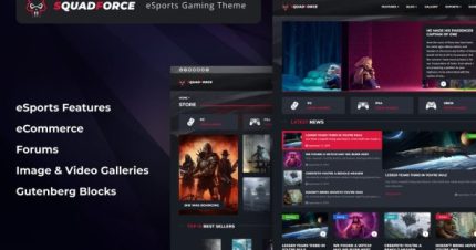 SquadForce - eSports Gaming WordPress Theme