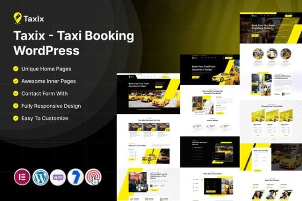 Taxix 8.0 – Taxi Booking WordPress Theme