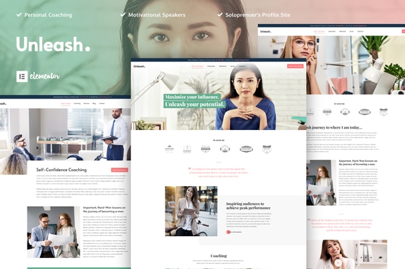 Unleash  – Life Coach Elementor Template Kit