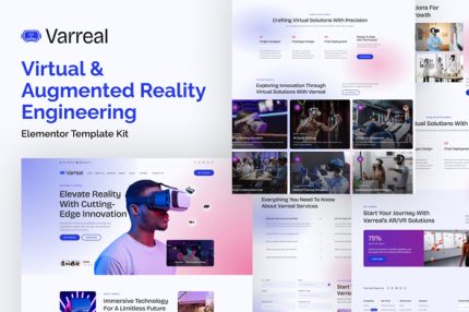 Varreal - Virtual & Augmented Reality Engineering Elementor Template Kit