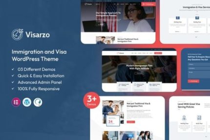 Visarzo - Immigration and Visa Consulting WordPress Theme