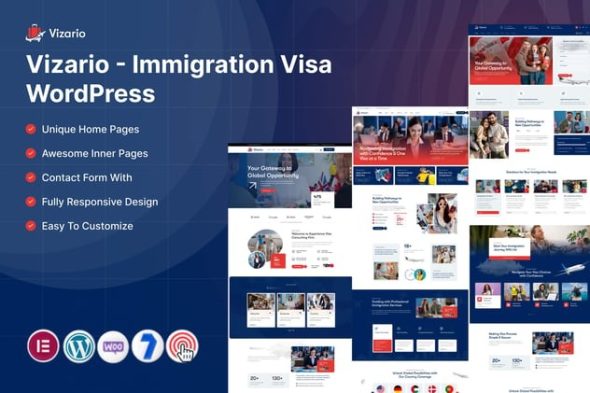 Vizario 4.0 – Immigration Visa WordPress Theme