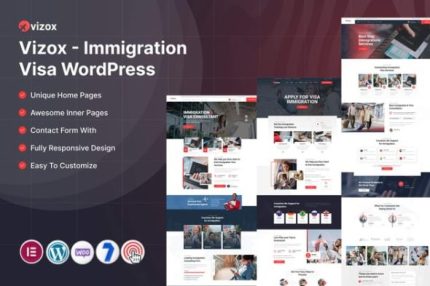Vizox - Immigration Visa Wordpress Theme