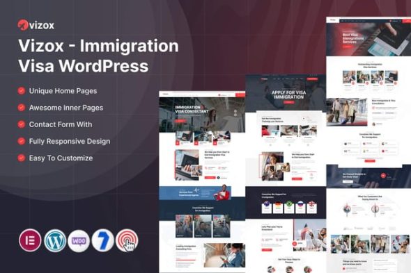 Vizox 8.0 – Immigration Visa WordPress Theme