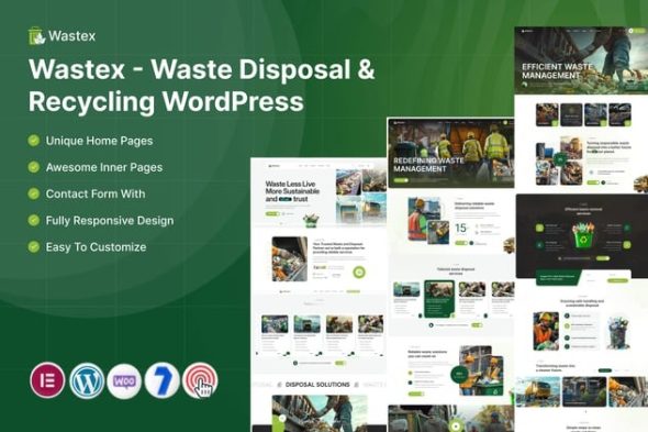 Wastex 2.0 – Waste Disposal & Recycling WordPress Theme