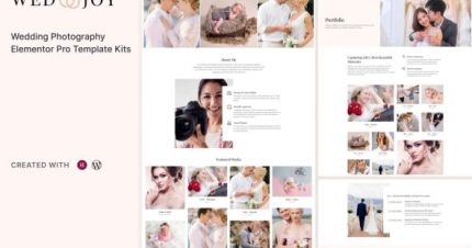Wedjoy - Wedding Photography Elementor Template Kit