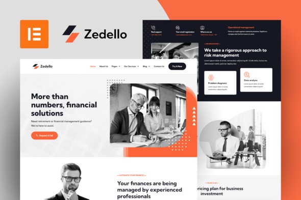 Zedello  – Consultant & Finance Business Elementor Template Kit