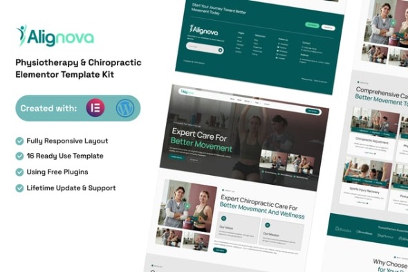 Alignova – Chiropractic & Physiotherapy Elementor Template Kit