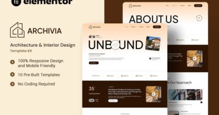 Archivia - Architecture & Interior Design Elementor Template Kit