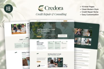 Credora - Credit Repair & Consulting Elementor Template Kit