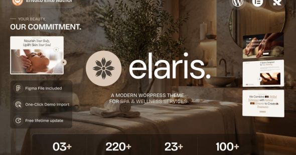 Elaris 1.0.0 – Massage Salon & Spa WordPress Theme