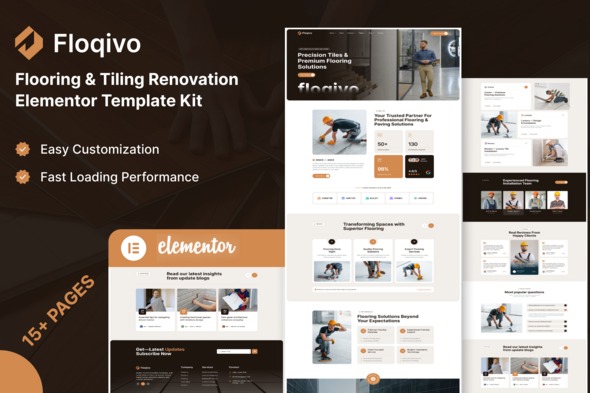 Floqivo – Tiling & Flooring Elementor Template Kit