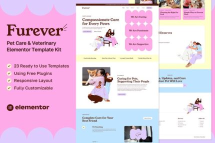 Furever - Pet Care & Veterinary Elementor Template Kit