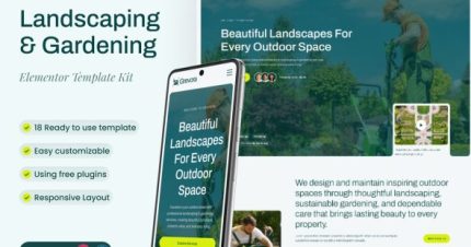 Grevora - Landscaping & Gardening Elementor Template Kit