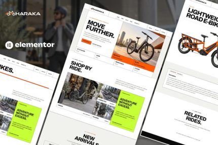 Haraka - Electric Bike Store Elementor Pro Template Kit