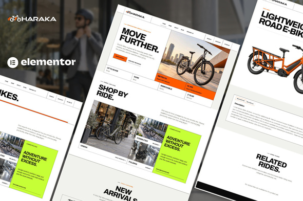 Haraka  – Electric Bike Store Elementor Pro Template Kit