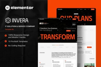 Invera - IT Solution Company Elementor Template Kit