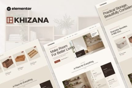 Khizana - Home Organization & Storage Elementor Pro Template Kit