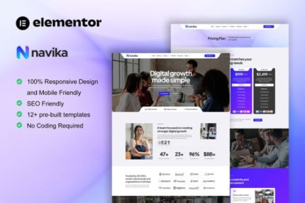 Navika - Digital Marketing Agency Elementor Pro Template Kit