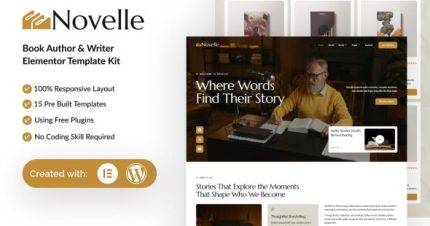 Novelle - Book Author & Writer Elementor Template Kit