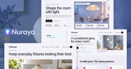 Nuraya - Lighting & Lamps Shop eCommerce Elementor Pro Template Kit