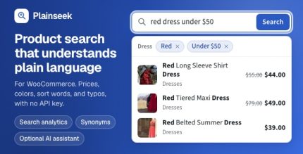 Plainseek - AI Product Search for WooCommerce
