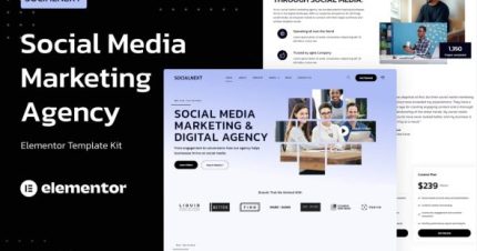 Socialnext - Social Media Marketing Agency Elementor Template Kit