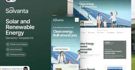 Solvanta - Solar & Renewable Energy Elementor Template Kit