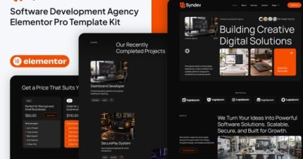 Syndev - Software Development Agency Elementor Pro Template Kit